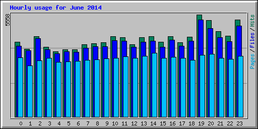 Hourly usage for June 2014