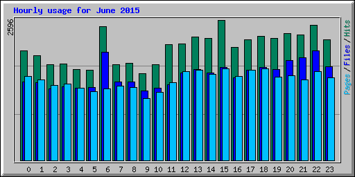 Hourly usage for June 2015