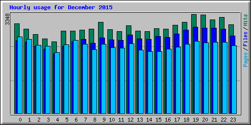 Hourly usage for December 2015