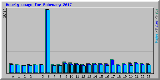 Hourly usage for February 2017