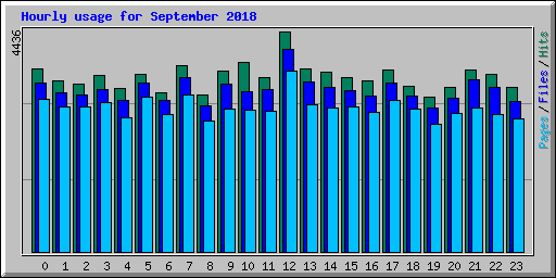Hourly usage for September 2018